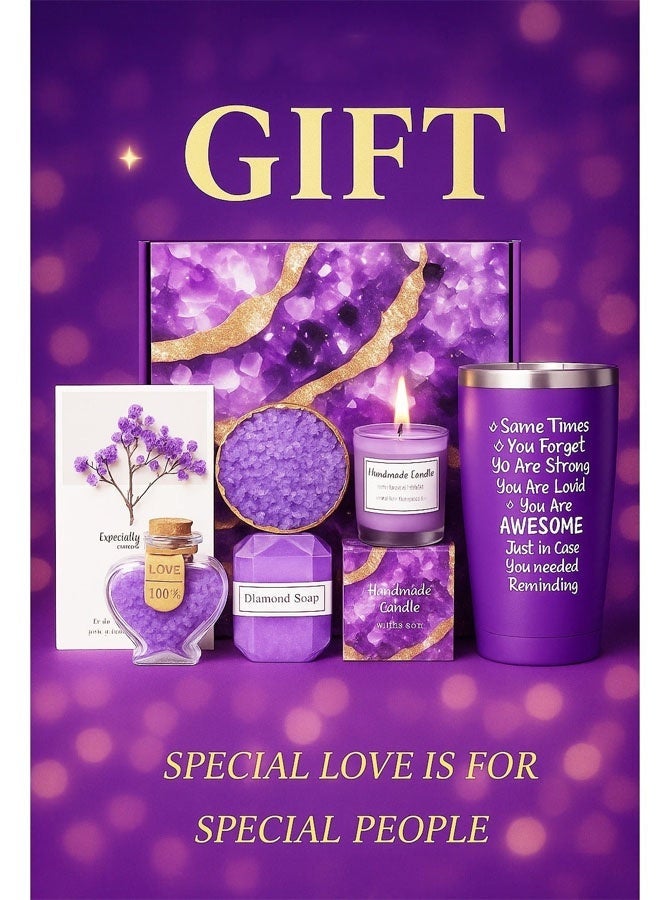 Bukela Spa Gift Set for Women – 7 PCS Luxury Lavender Bath Gift Set with Gift Box, Relaxing Self Care Spa Gifts, Perfect for Birthday, Christmas, Valentine’s Day, Mother’s Day, Thanksgiving & Anniversary, Gifts for Mom, Wife, Sister, Best Friend & Nurse - Image 1
